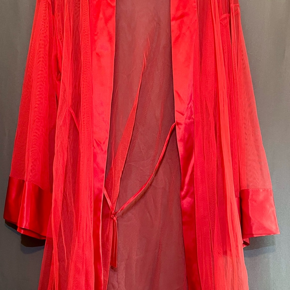 Victoria's Secret Vibrant Red Sheer Robe